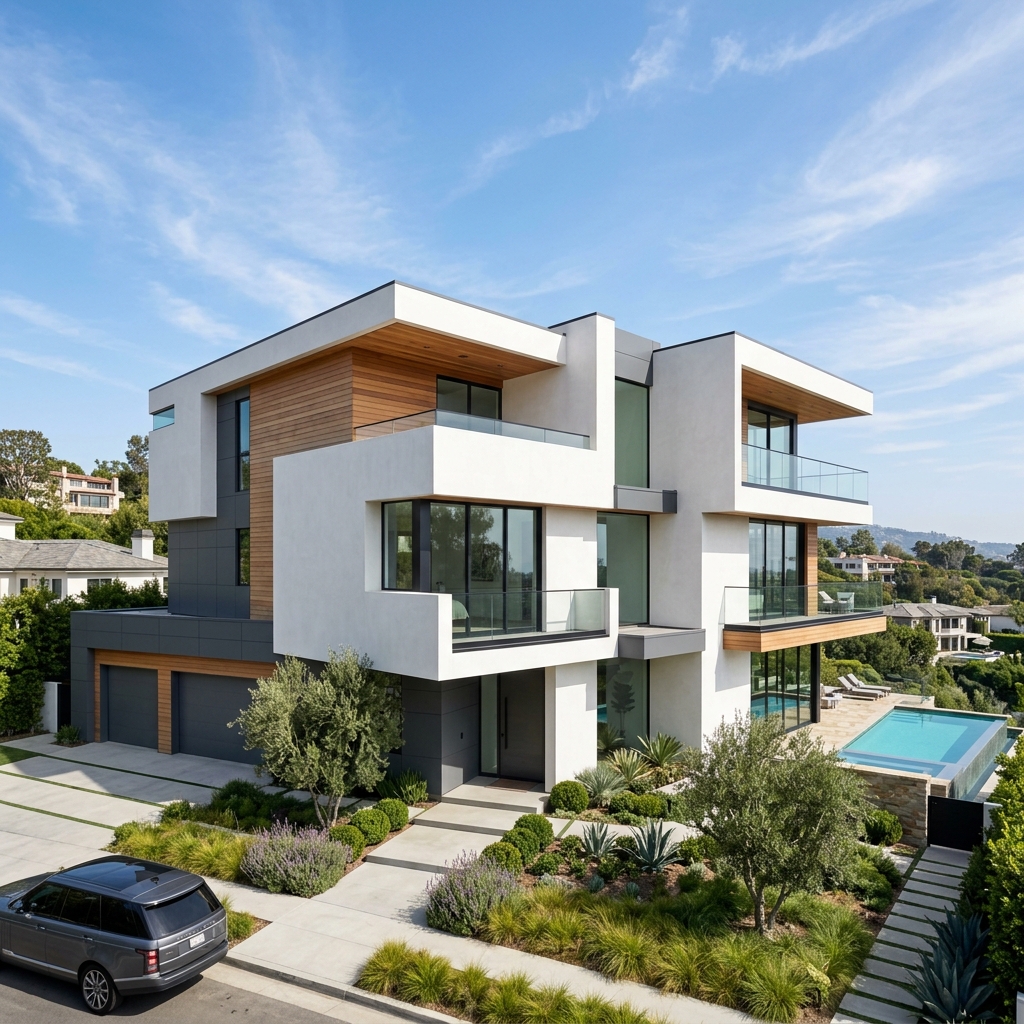 Sleek contemporary residential building