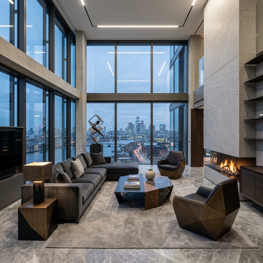 High-end modern luxury living room